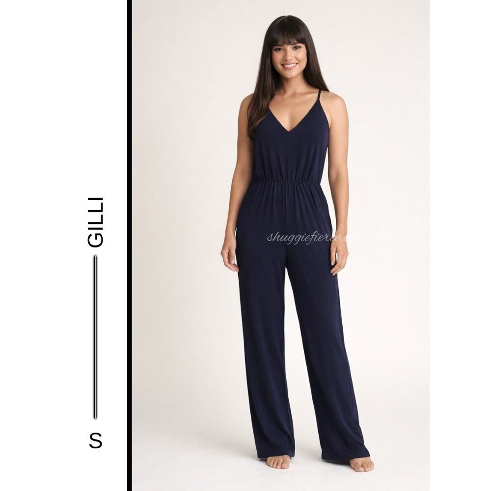 MSRP: $69 | ✨ Gilli “Veronica” Navy Blue V-Neck Jumpsuit Size S ✨ QUICK SHIP